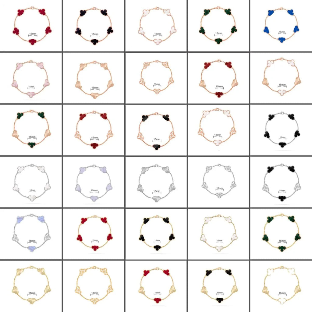 Pulsera Trébol Cuatro Hojas – Plata S925 Chapada en Oro 18K | Lujo Mujer