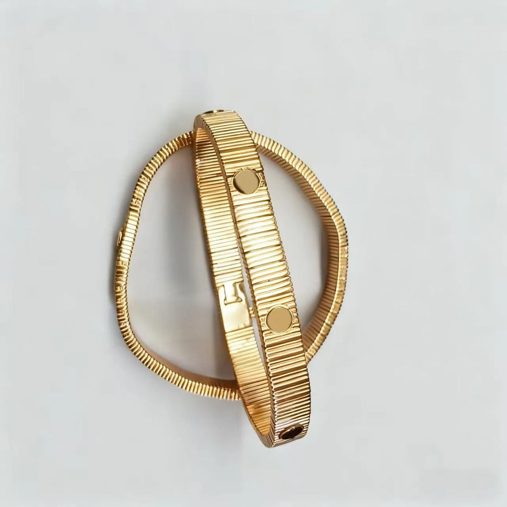 Pulsera Cristiana Acero Inoxidable 316 – Zirconia Chapada en Oro 18K | Fe y Estilo