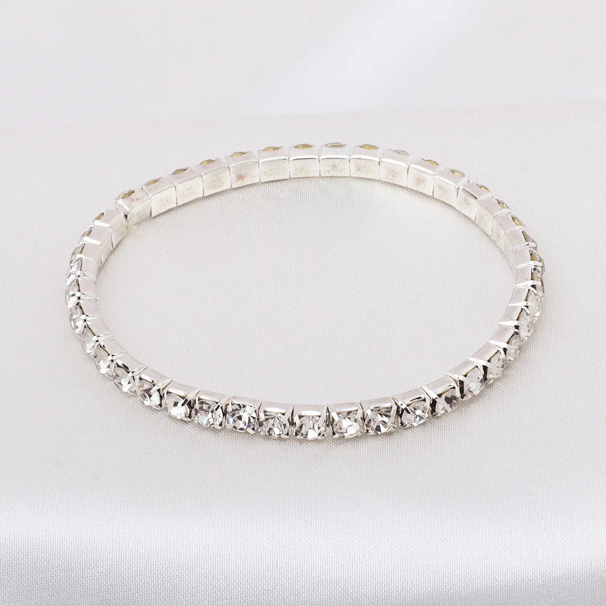 Pulsera Tennis Elástica Zircon Full Rhinestone – Ajustable | Moda Mujer
