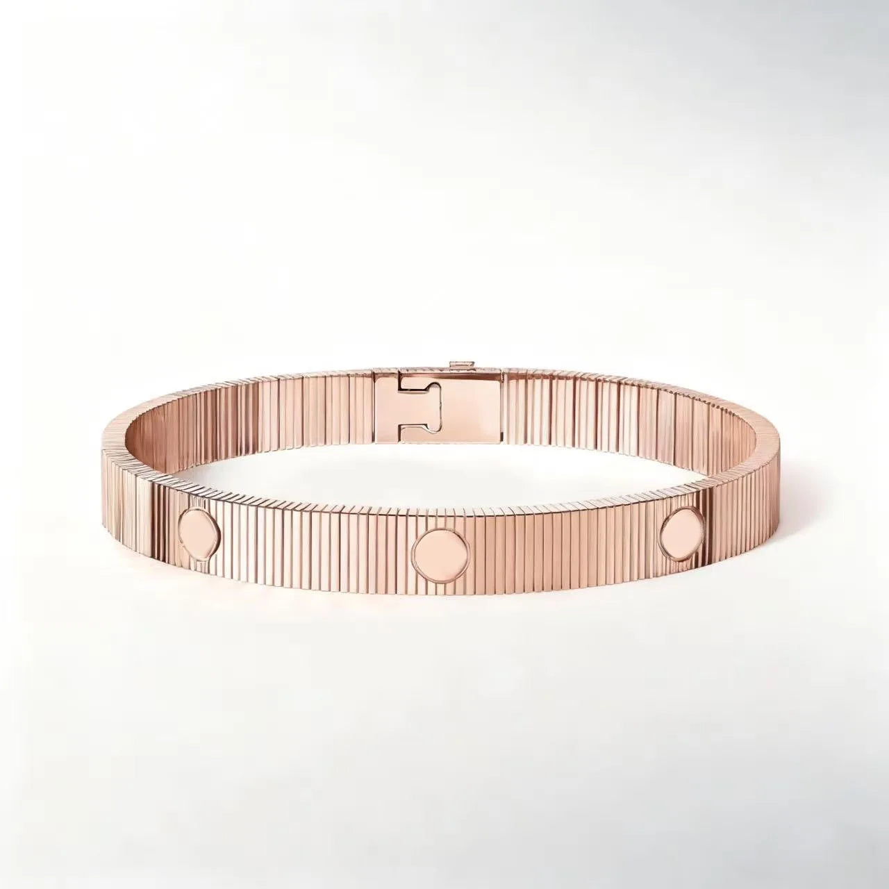 Pulsera Cristiana Acero Inoxidable 316 – Zirconia Chapada en Oro 18K | Fe y Estilo