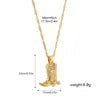 Collar Colgante Botas Vaqueras – Acero Inoxidable Chapado en Oro 18K | Estilo Vintage