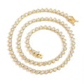 Collar Tennis Chain Corazón Zirconia – Chapado en Oro | Hip Hop Femenino