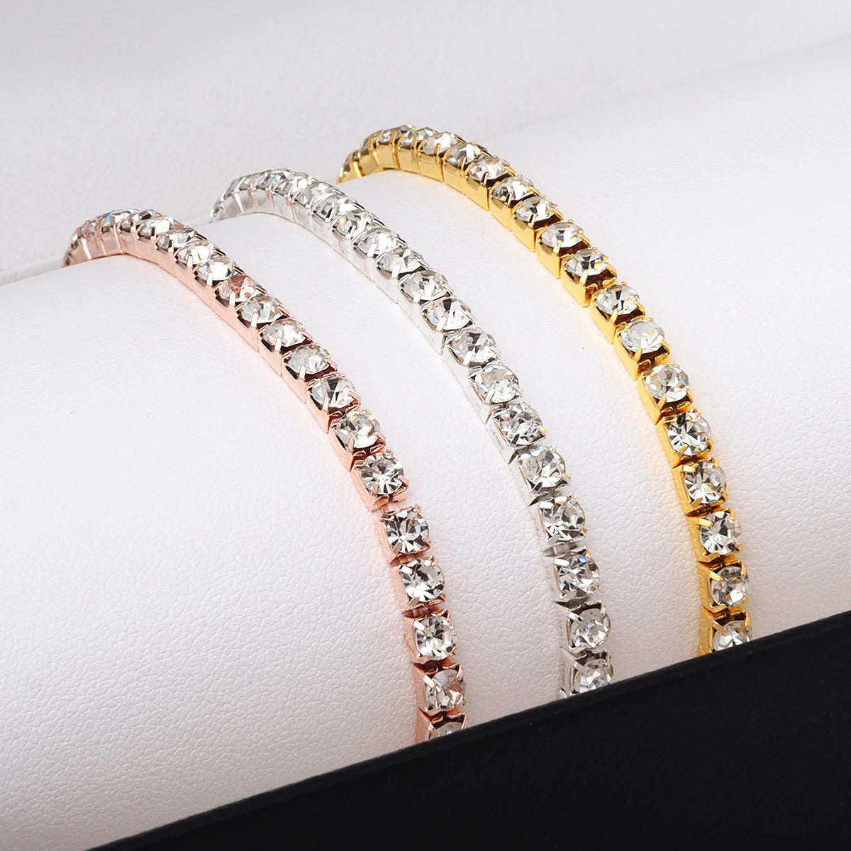 Pulsera Tennis Elástica Zircon Full Rhinestone – Ajustable | Moda Mujer