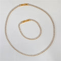 Collar Tennis Zirconia Pavé – Acero Inoxidable Chapado en Oro 18K | Lujo Waterproof