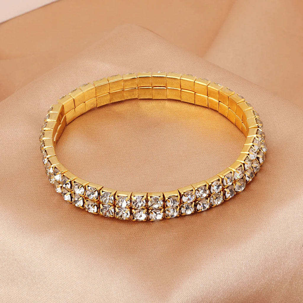 Pulsera Tennis Elástica Zircon Full Rhinestone – Ajustable | Moda Mujer