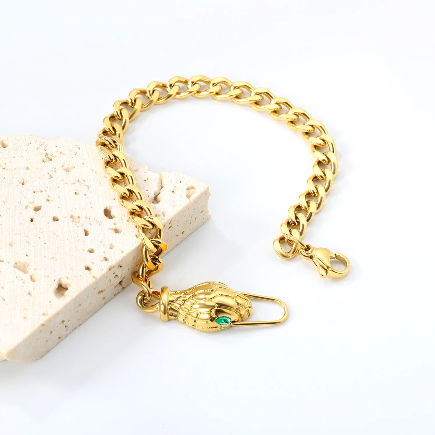 💎 Collar y Pulsera de Serpiente para Mujer – Acero Inoxidable Elegante