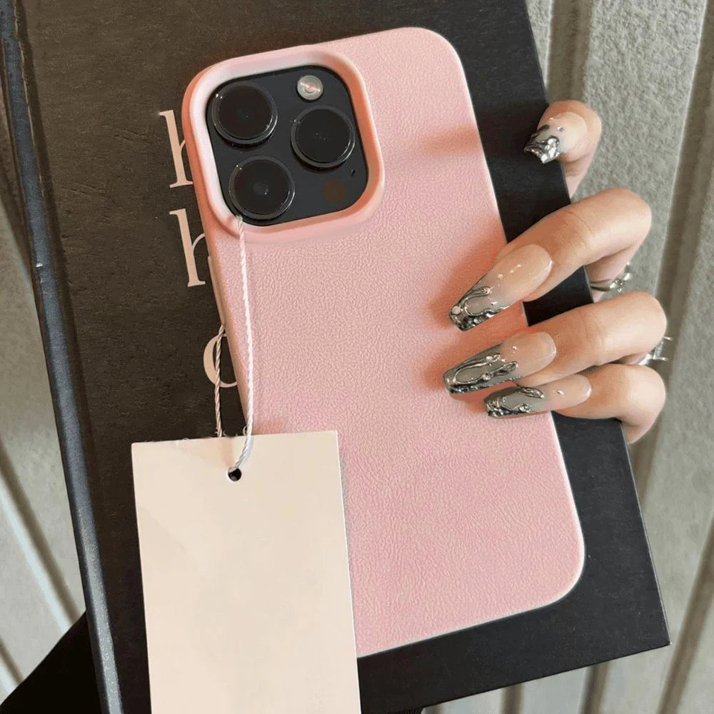 Premium Leather TPU Case for iPhone – Full Shockproof Protection | iPhone 11 to 17 Pro Max
