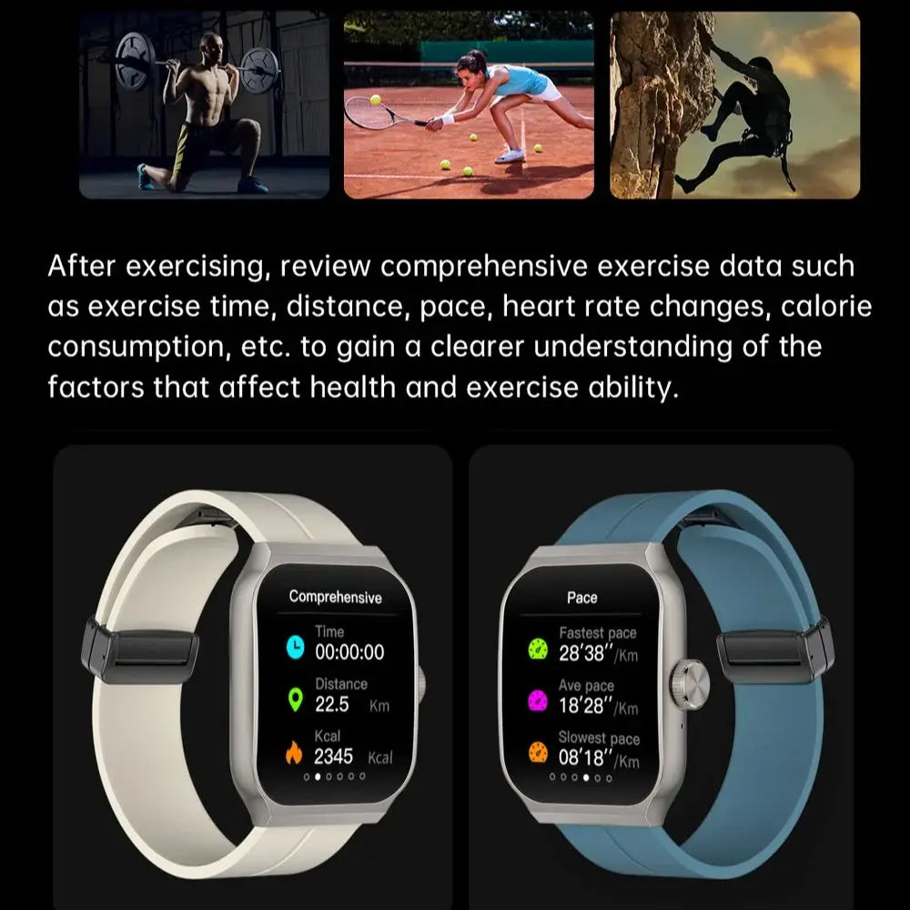 Reloj Inteligente Pantalla Curva 3D 2.01" – Más de 150 Carátulas Deportivas