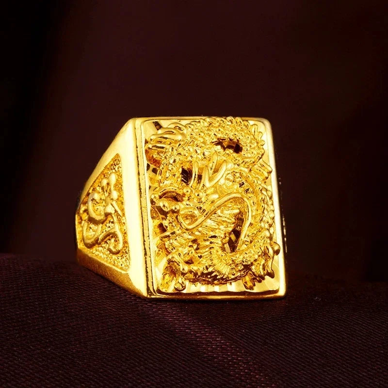 Anillo Águila Ajustable – Chapado en Oro Puro | Hombre y Mujer