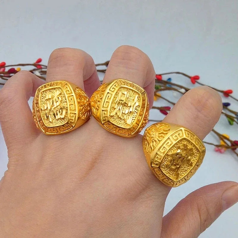 Anillo Águila Ajustable – Chapado en Oro Puro | Hombre y Mujer