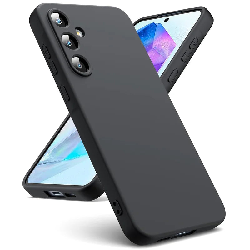 Funda Samsung Galaxy A55 — Silicona Líquida Negra