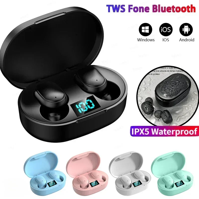 Auriculares Bluetooth E6S TWS – Cancelación de Ruido y Micrófono