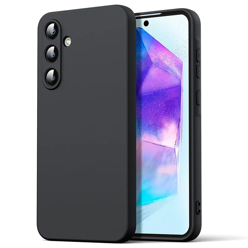 Funda Samsung Galaxy A55 — Silicona Líquida Negra