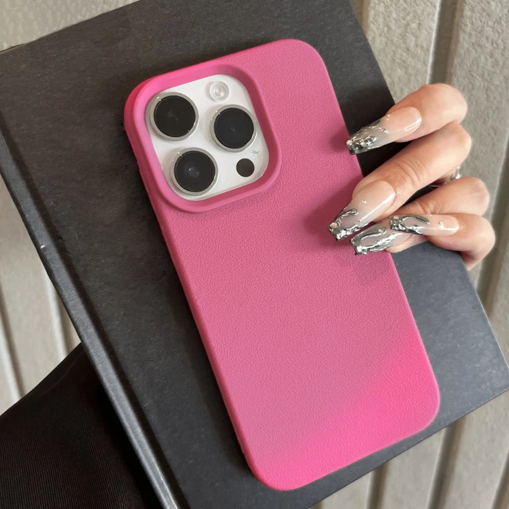 Premium Leather TPU Case for iPhone – Full Shockproof Protection | iPhone 11 to 17 Pro Max