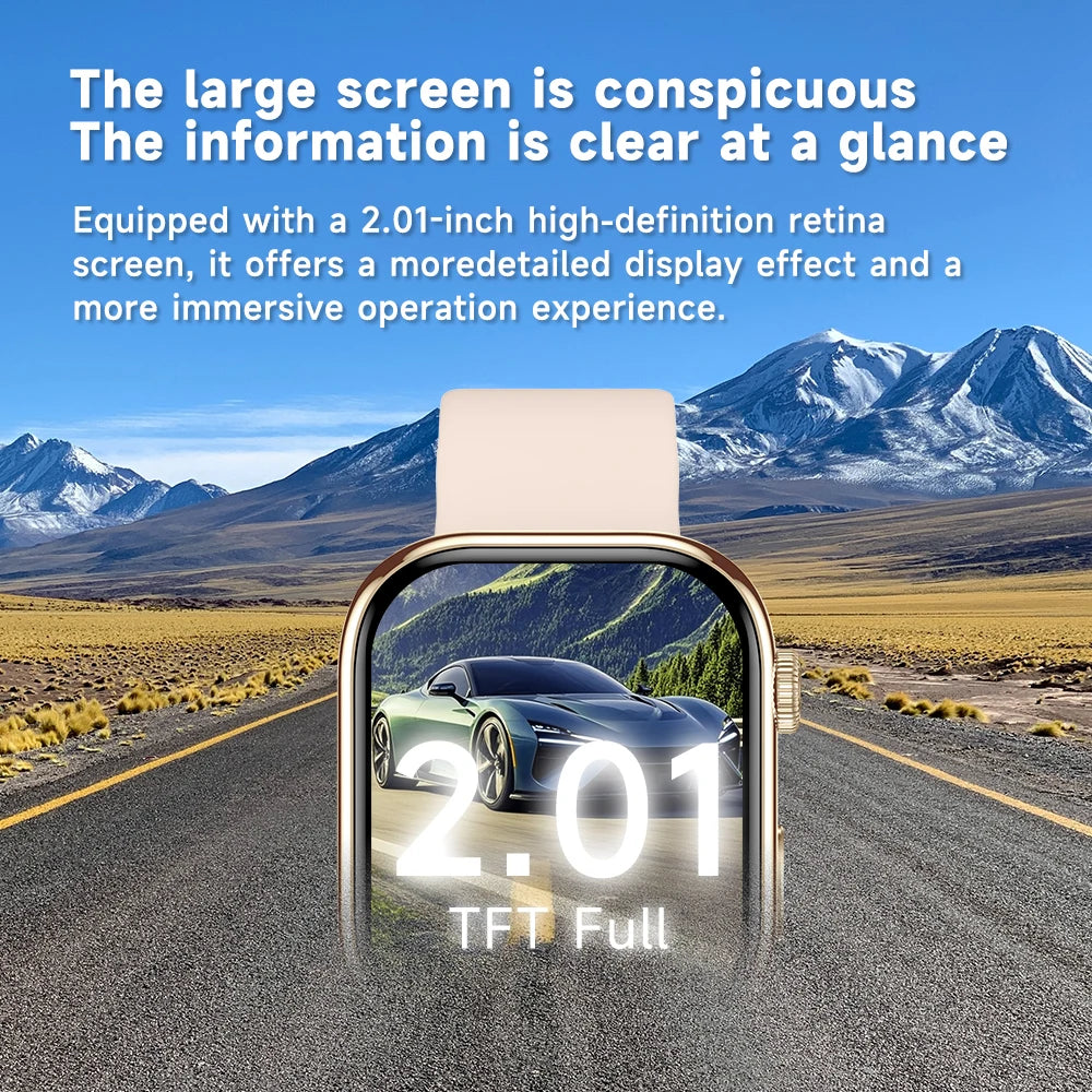 Reloj Inteligente 2026 – Pantalla HD 2.01", Llamadas Bluetooth y Monitor de Salud