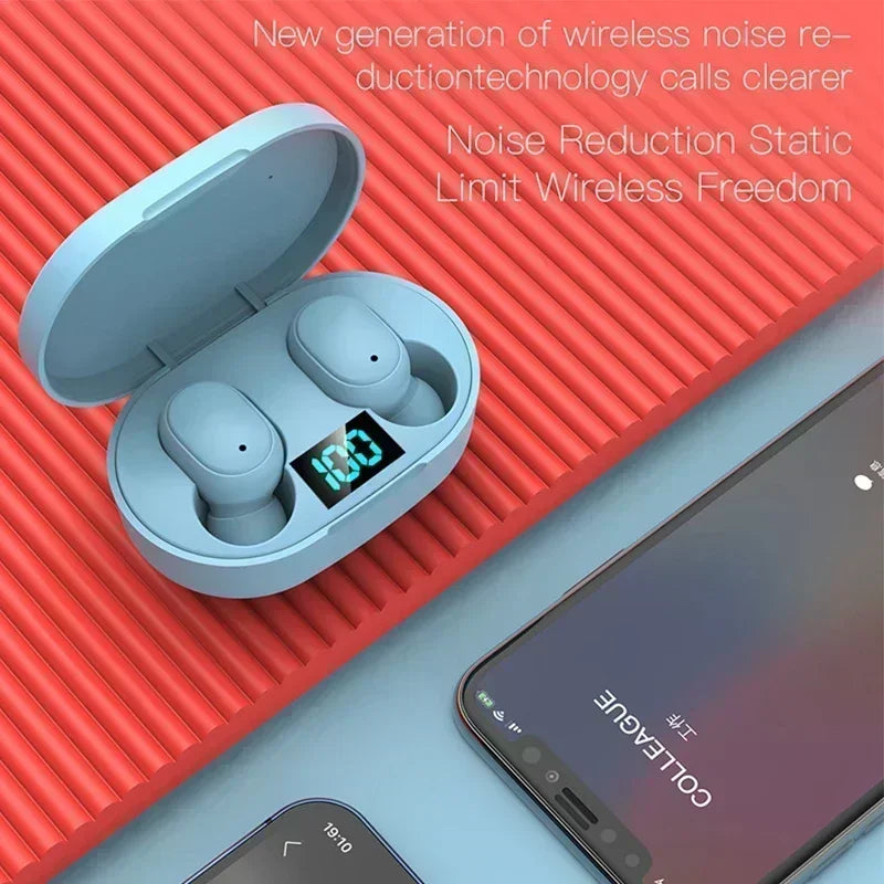 Auriculares Bluetooth E6S TWS – Cancelación de Ruido y Micrófono