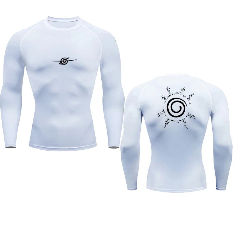 Camiseta de Compresión Anime Sport — Secado Rápido para Gym y Fitness