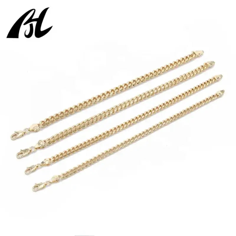 Pulsera Cadena Serpiente Cubana – Oro Laminado Hip Hop | Hombre y Mujer