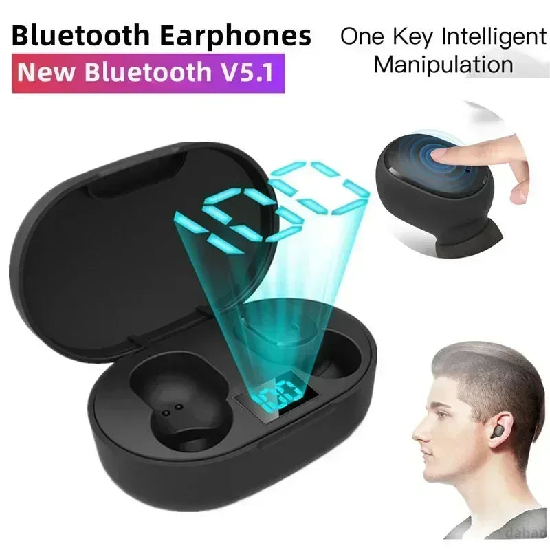 Auriculares Bluetooth E6S TWS – Cancelación de Ruido y Micrófono