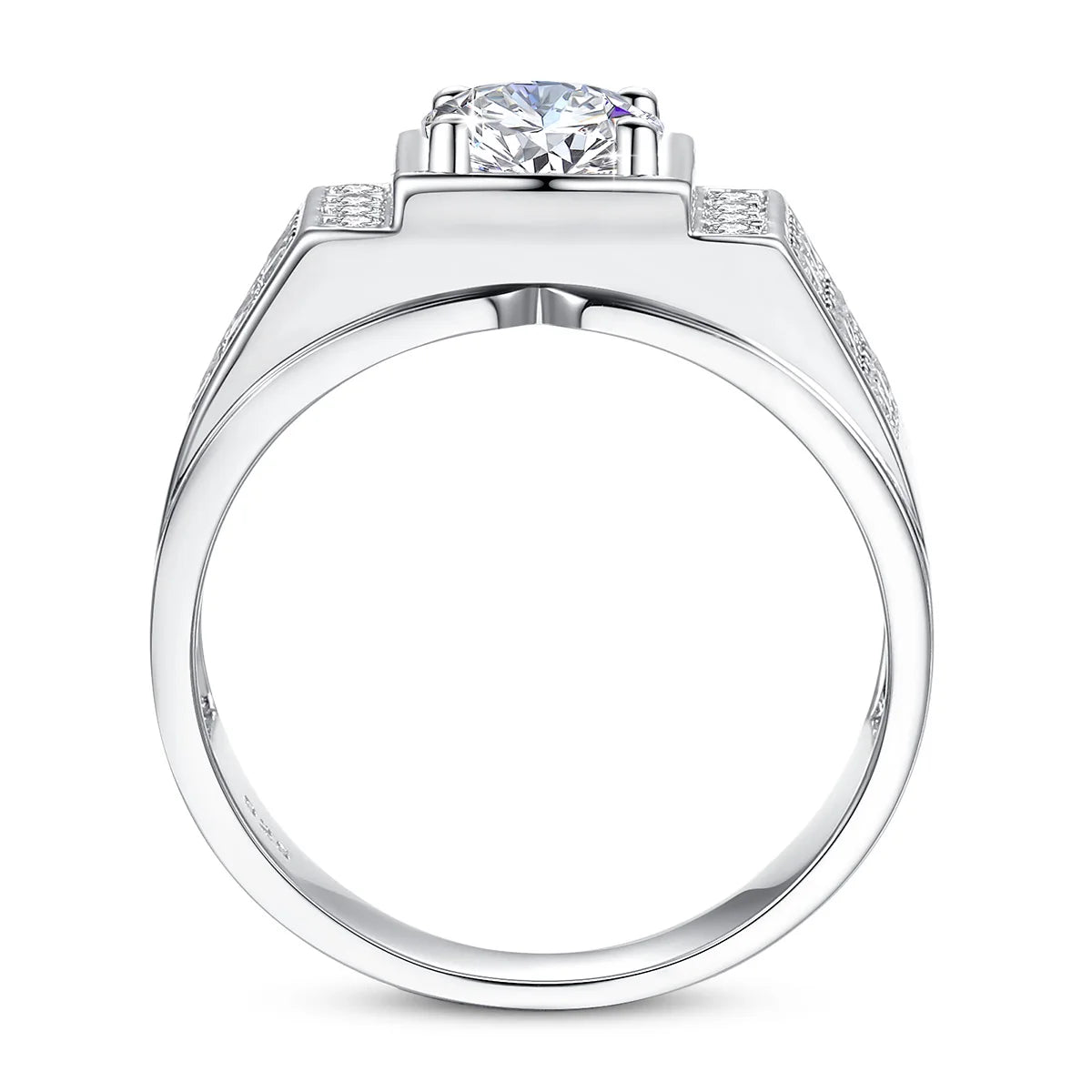 Anillo de Moissanita 1 Quilate – Plata de Ley 925 con Certificado | Regalo de Lujo