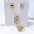 Set Joyería Laminada Oro 14K – Pendientes Mónaco Elegantes + Anillo Ajustable