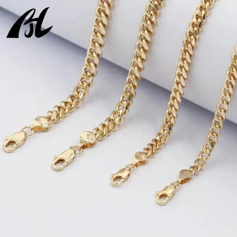 Pulsera Cadena Serpiente Cubana – Oro Laminado Hip Hop | Hombre y Mujer