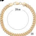 Pulsera Cadena Serpiente Cubana – Oro Laminado Hip Hop | Hombre y Mujer
