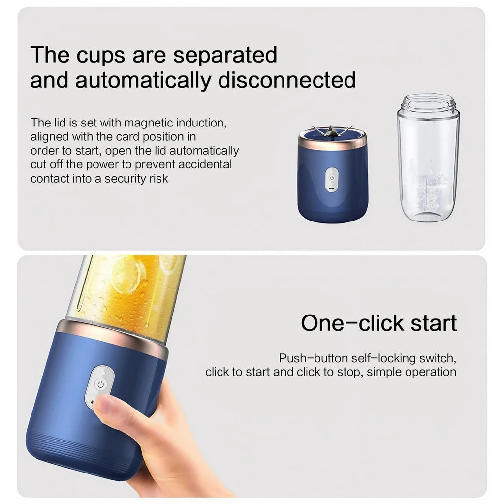 Mini Licuadora Portátil de Doble Vaso USB