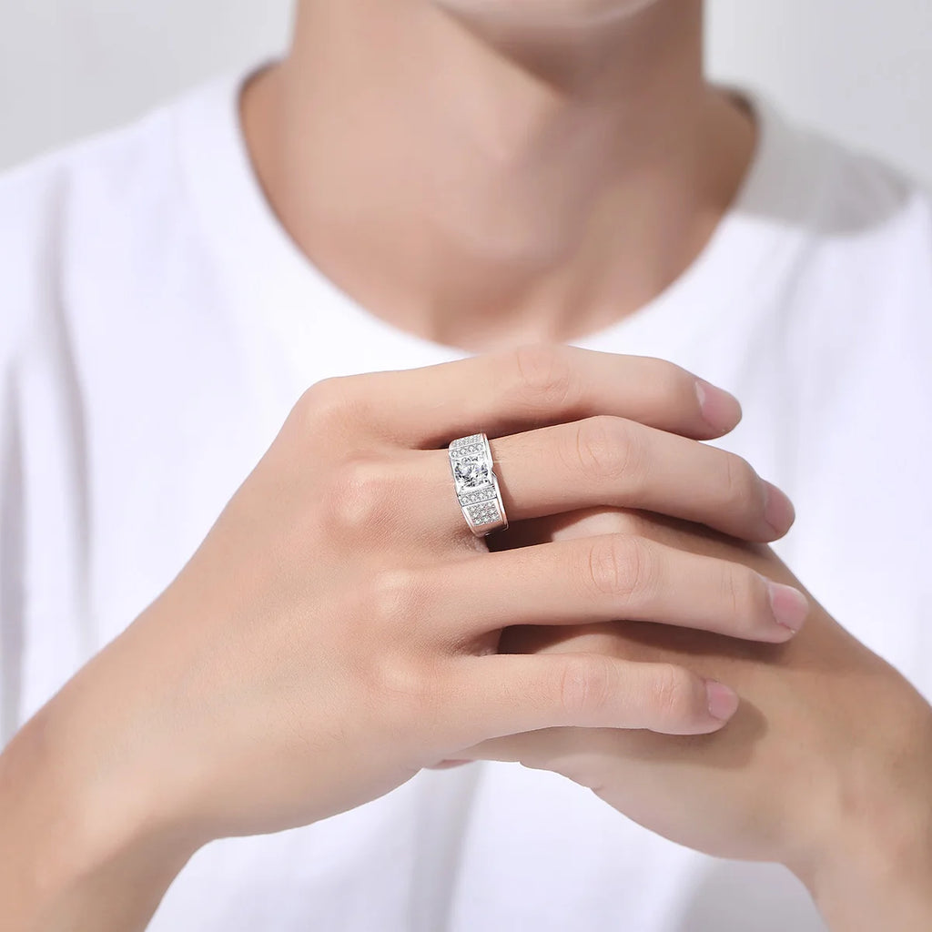 Anillo de Moissanita 1 Quilate – Plata de Ley 925 con Certificado | Regalo de Lujo