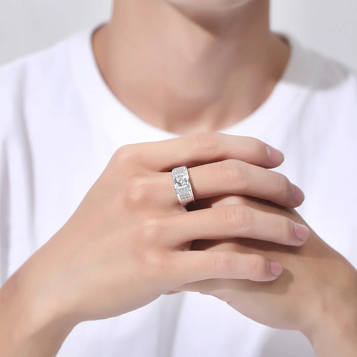 Anillo de Moissanita 1 Quilate – Plata de Ley 925 con Certificado | Regalo de Lujo