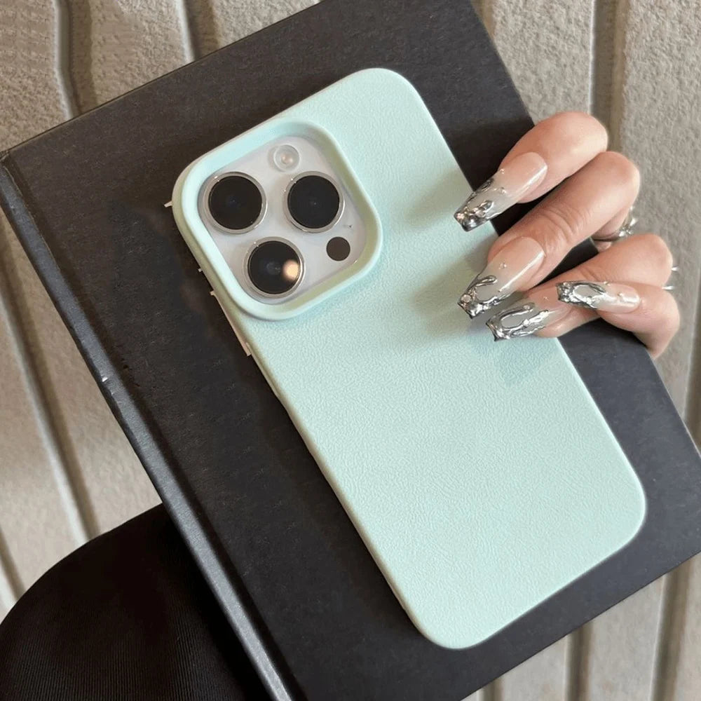 Premium Leather TPU Case for iPhone – Full Shockproof Protection | iPhone 11 to 17 Pro Max