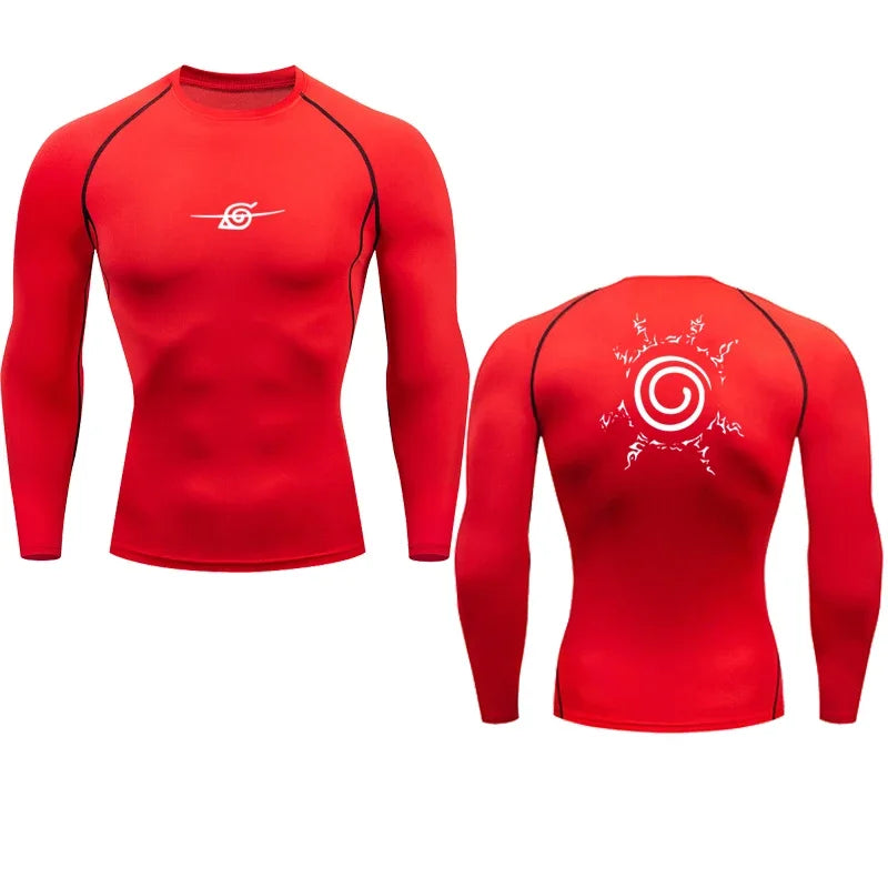 Camiseta de Compresión Anime Sport — Secado Rápido para Gym y Fitness