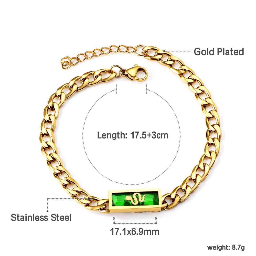 💎 Collar y Pulsera de Serpiente para Mujer – Acero Inoxidable Elegante